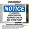 Signmission Please Pay Inside Before Pumping Gas Or, 7 in W x Rectangle, Vinyl Decal OS-2PACK-NS-D-57-L-17547 - alternate 2